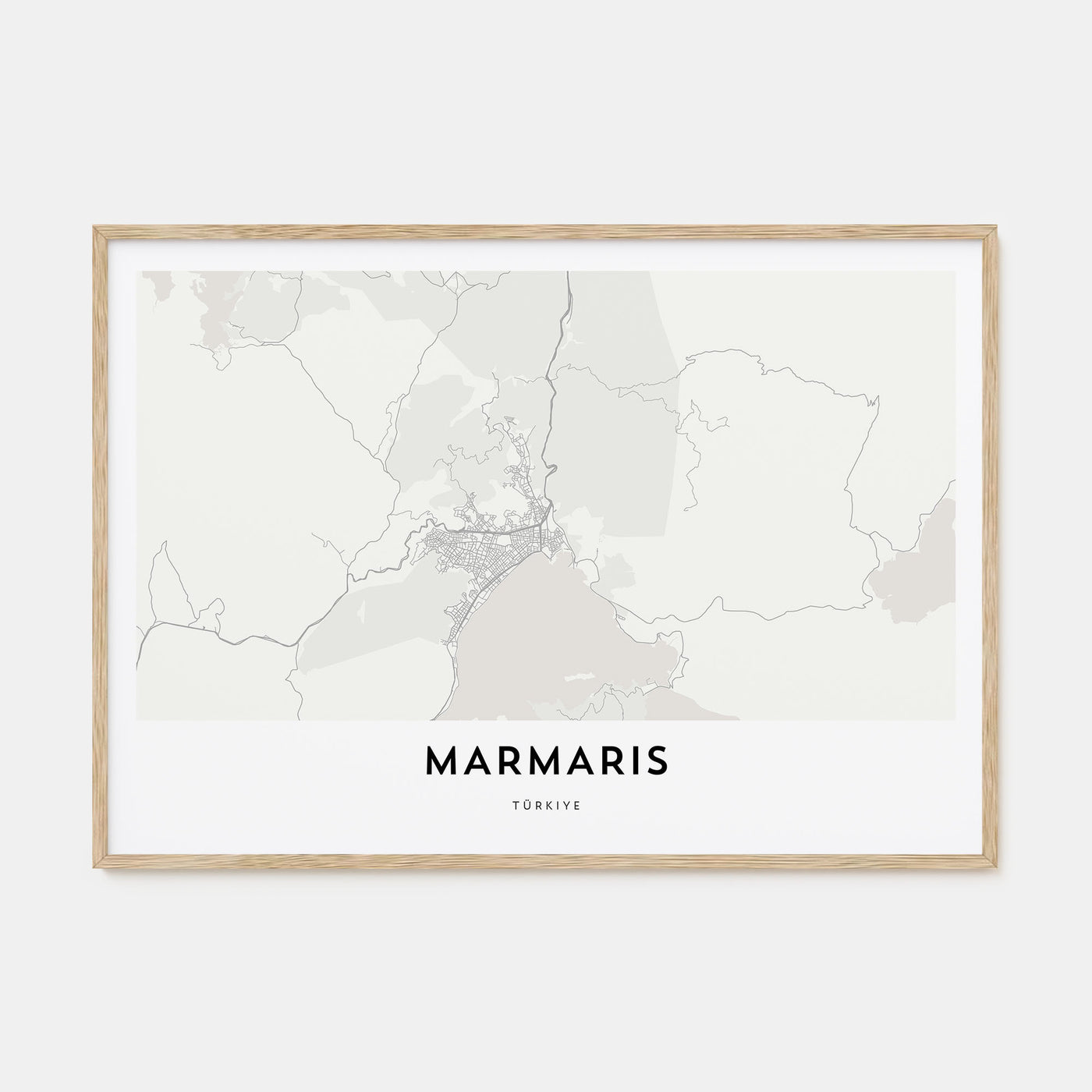 Marmaris Map Landscape Poster