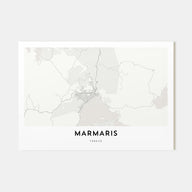 Marmaris Map Landscape Poster
