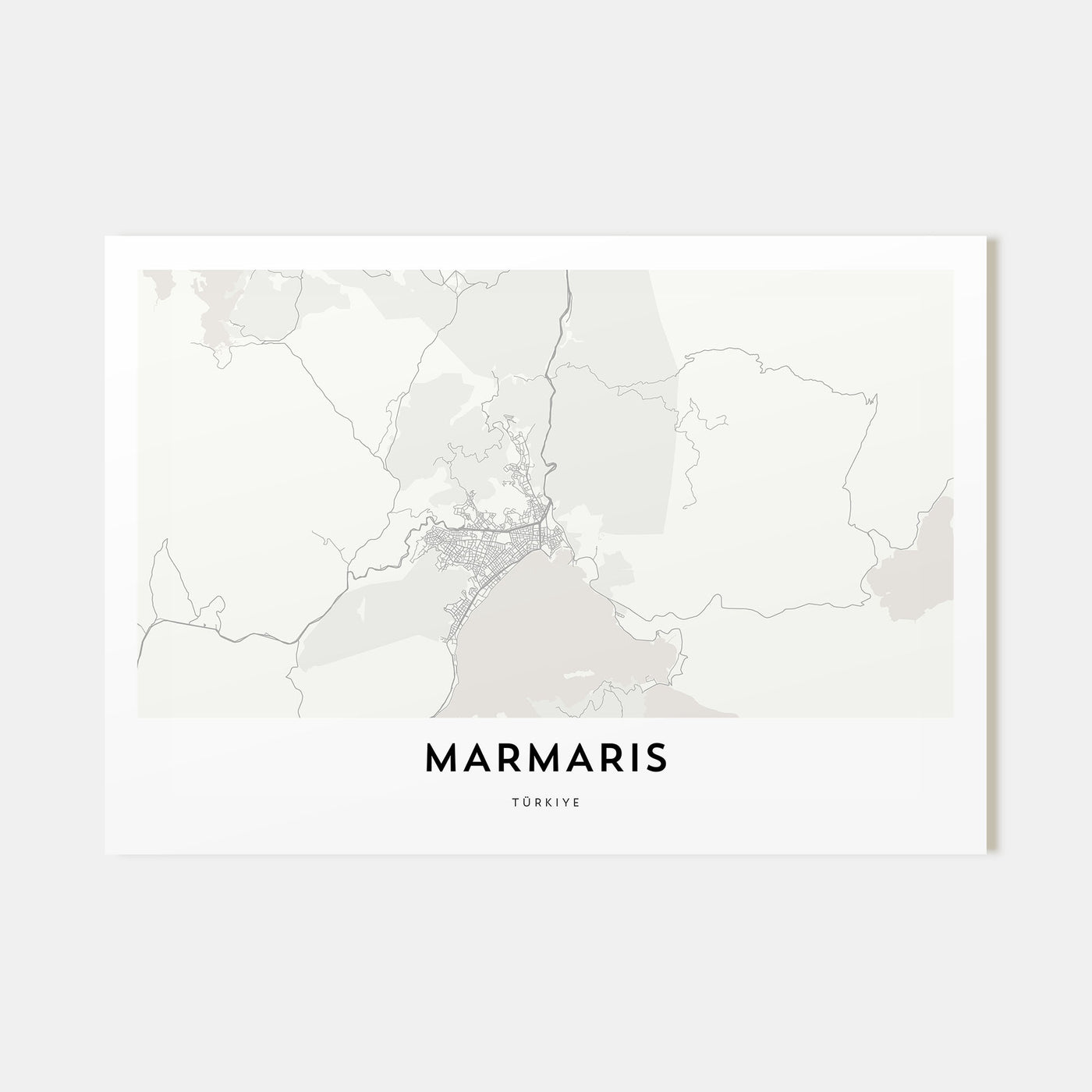 Marmaris Map Landscape Poster