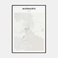 Marmaris Map Portrait Poster