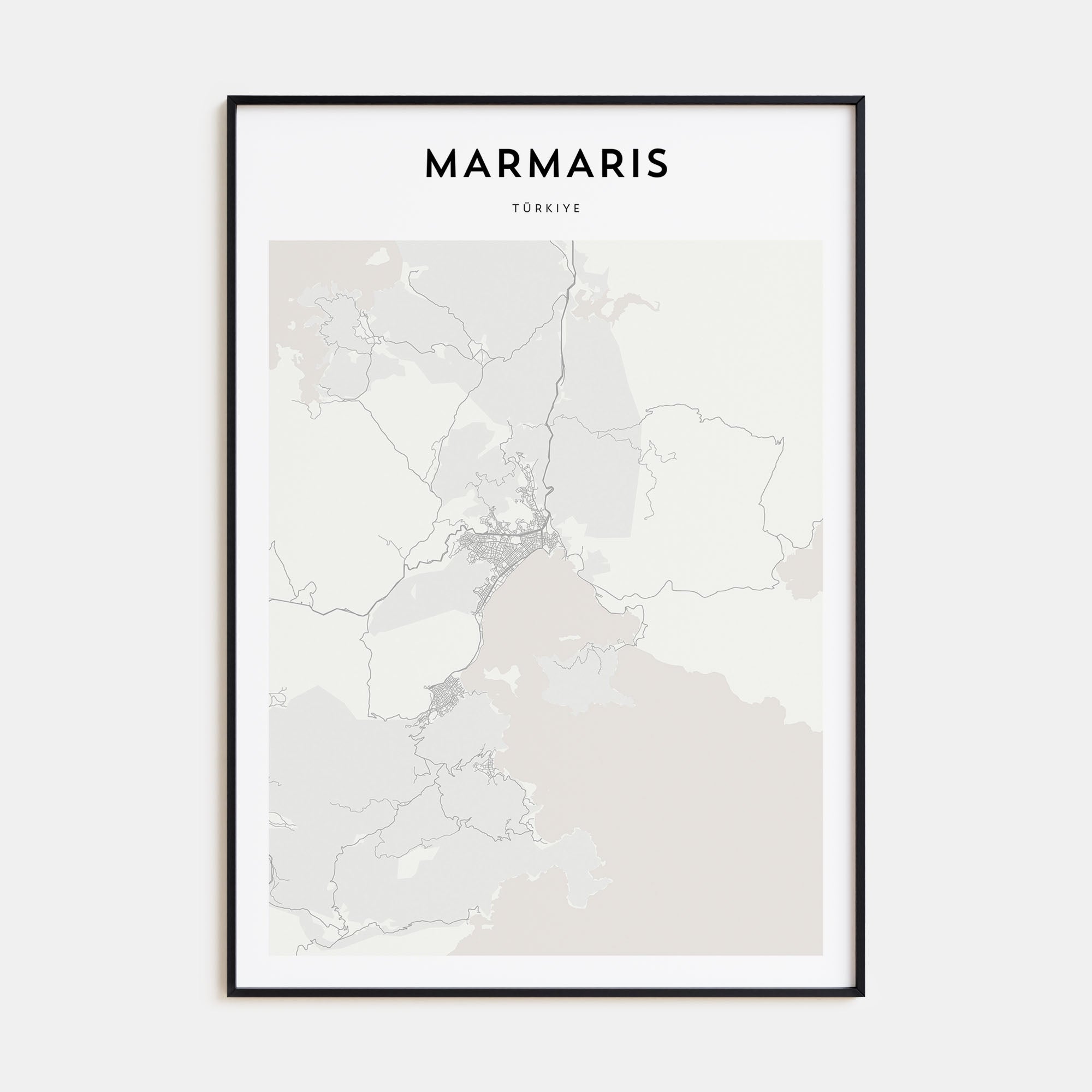 Marmaris Map Portrait Poster