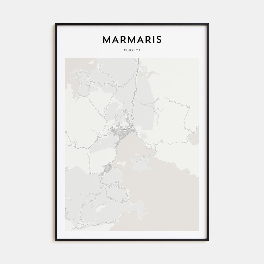 Marmaris Map Portrait Poster