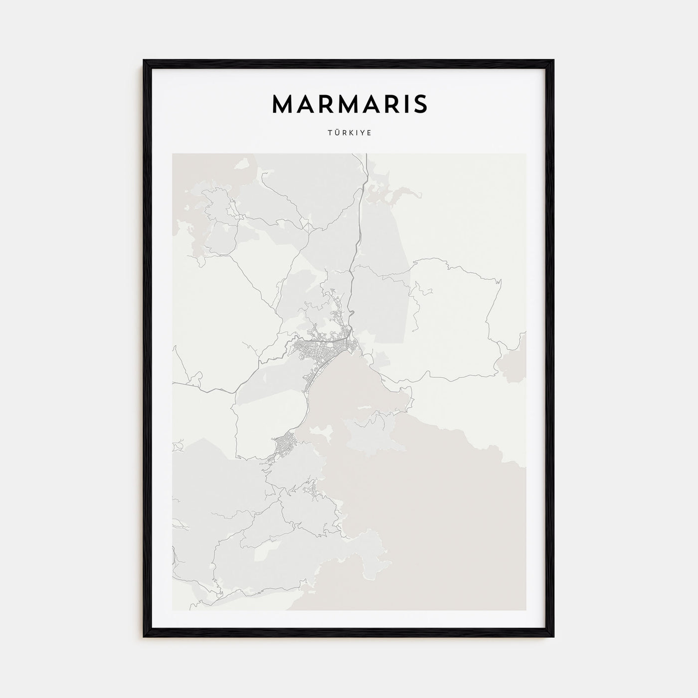 Marmaris Map Portrait Poster