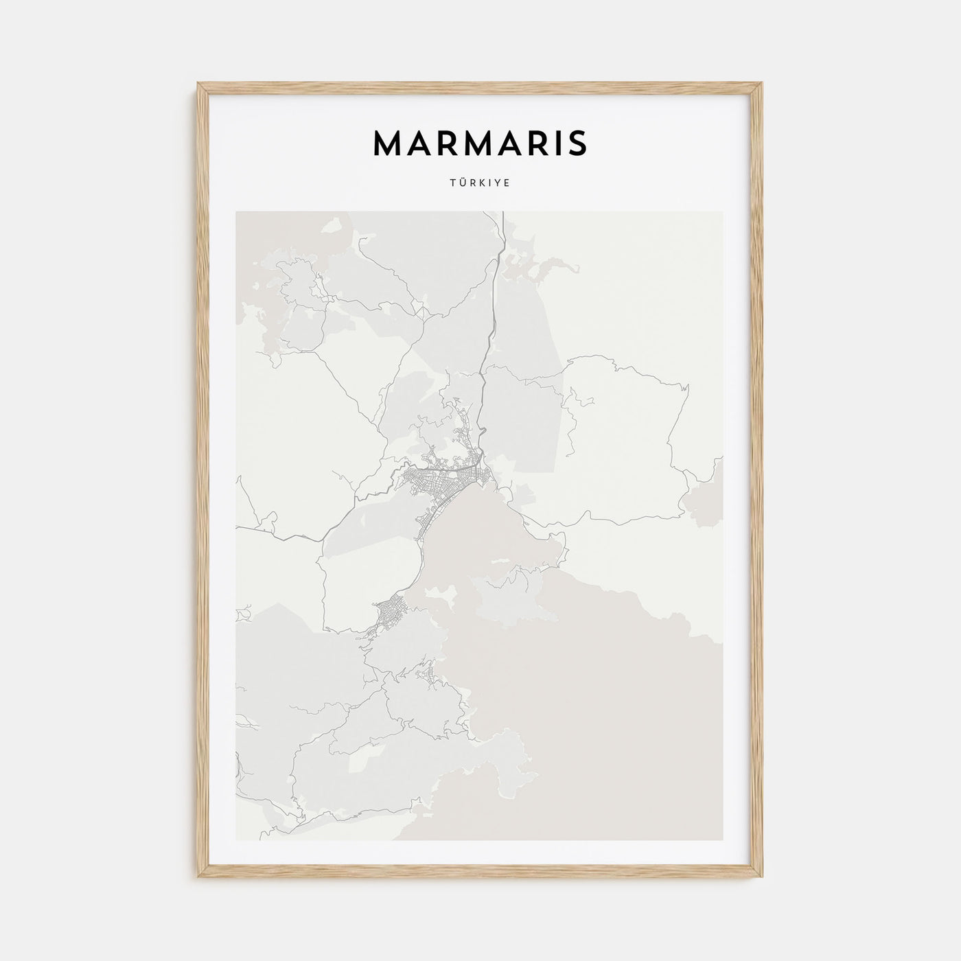 Marmaris Map Portrait Poster