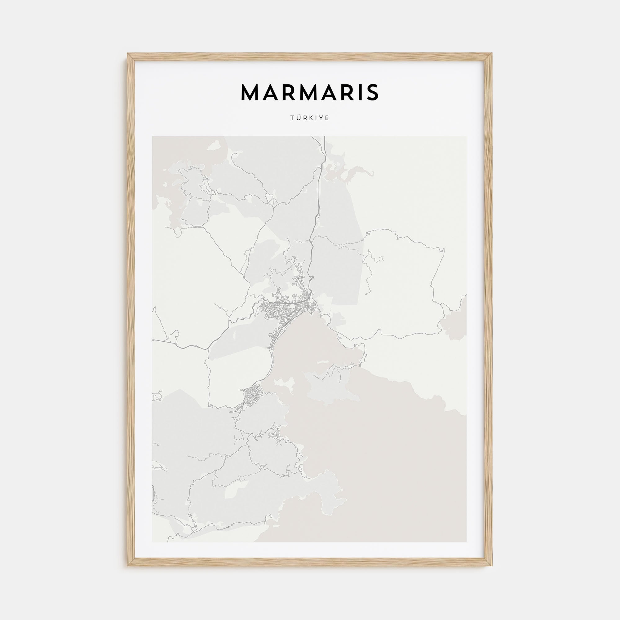 Marmaris Map Portrait Poster