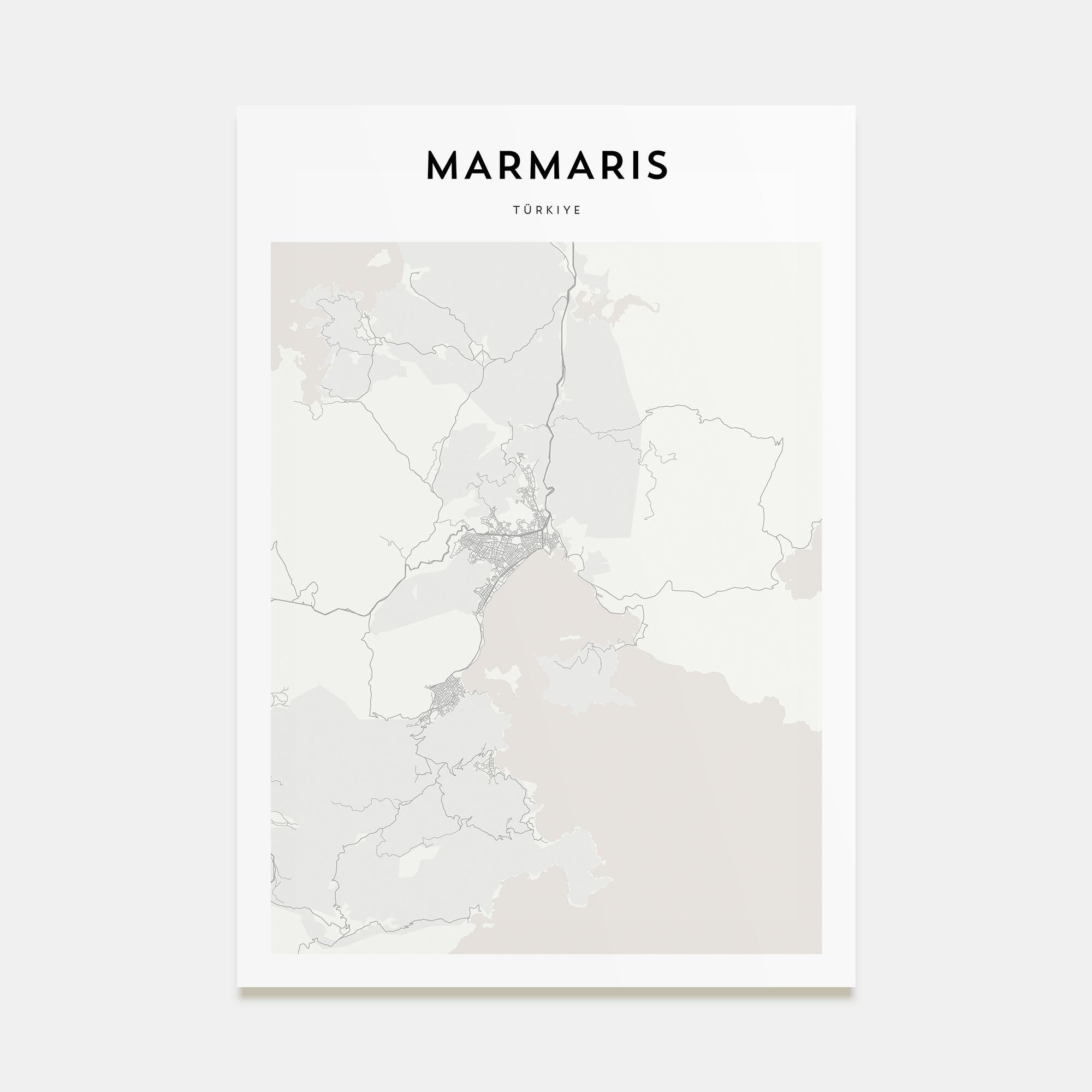 Marmaris Map Portrait Poster