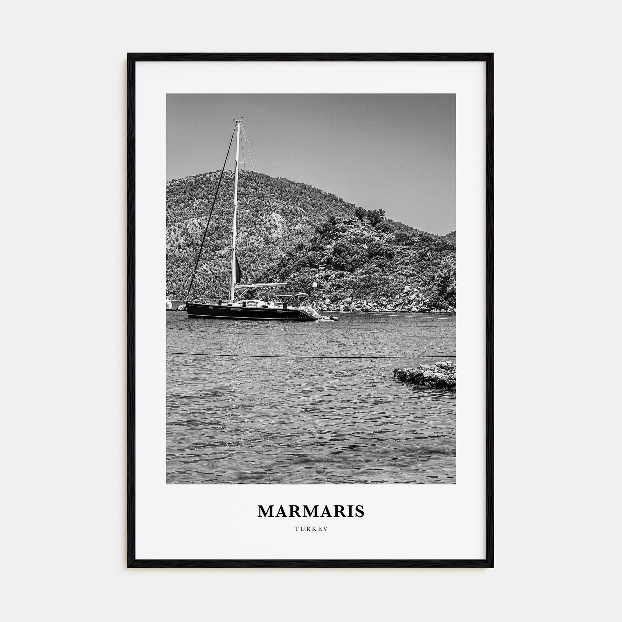 Marmaris Portrait B&W Poster