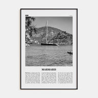 Marmaris Travel B&W Poster