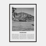 Marmaris Travel B&W Poster