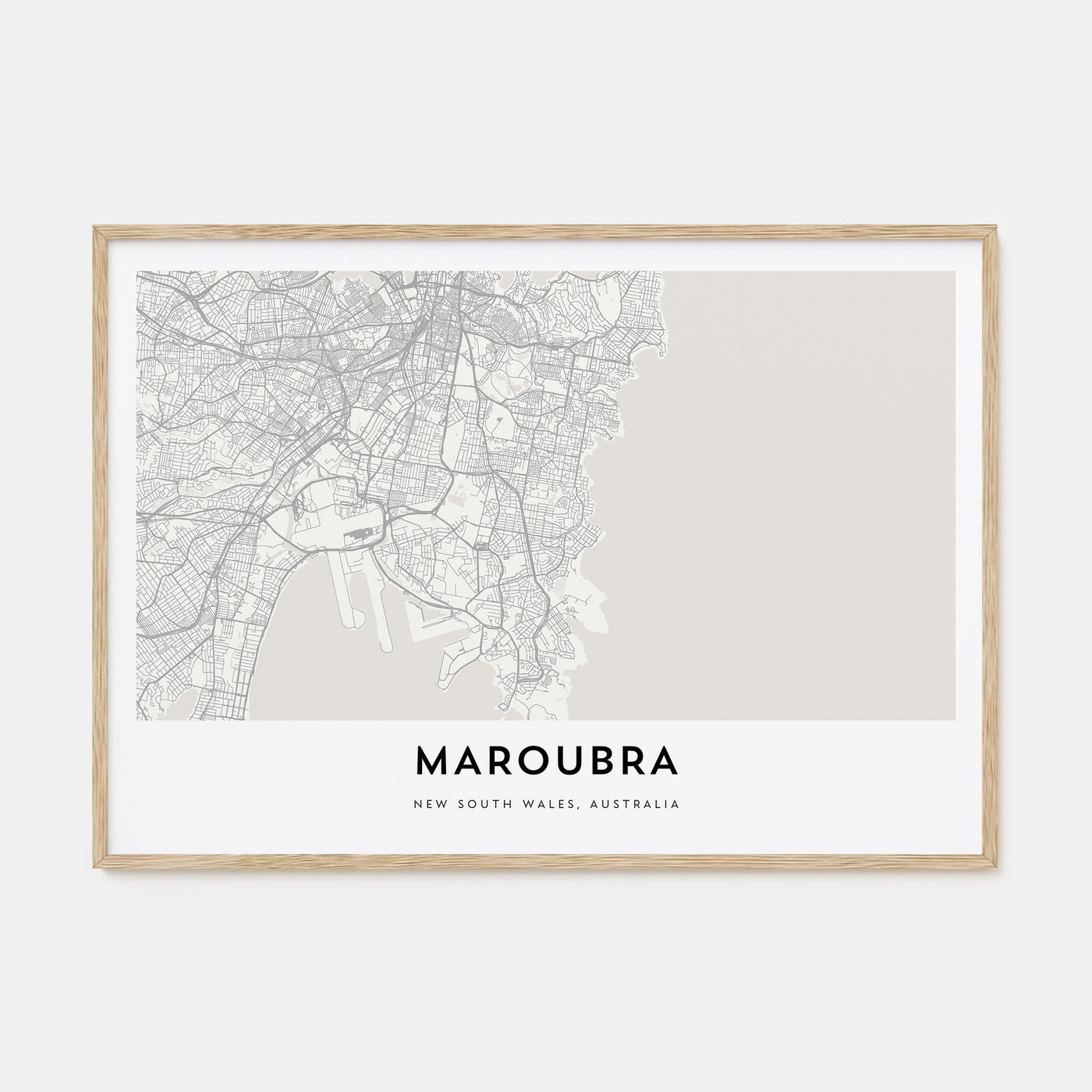 Maroubra Map Landscape Poster