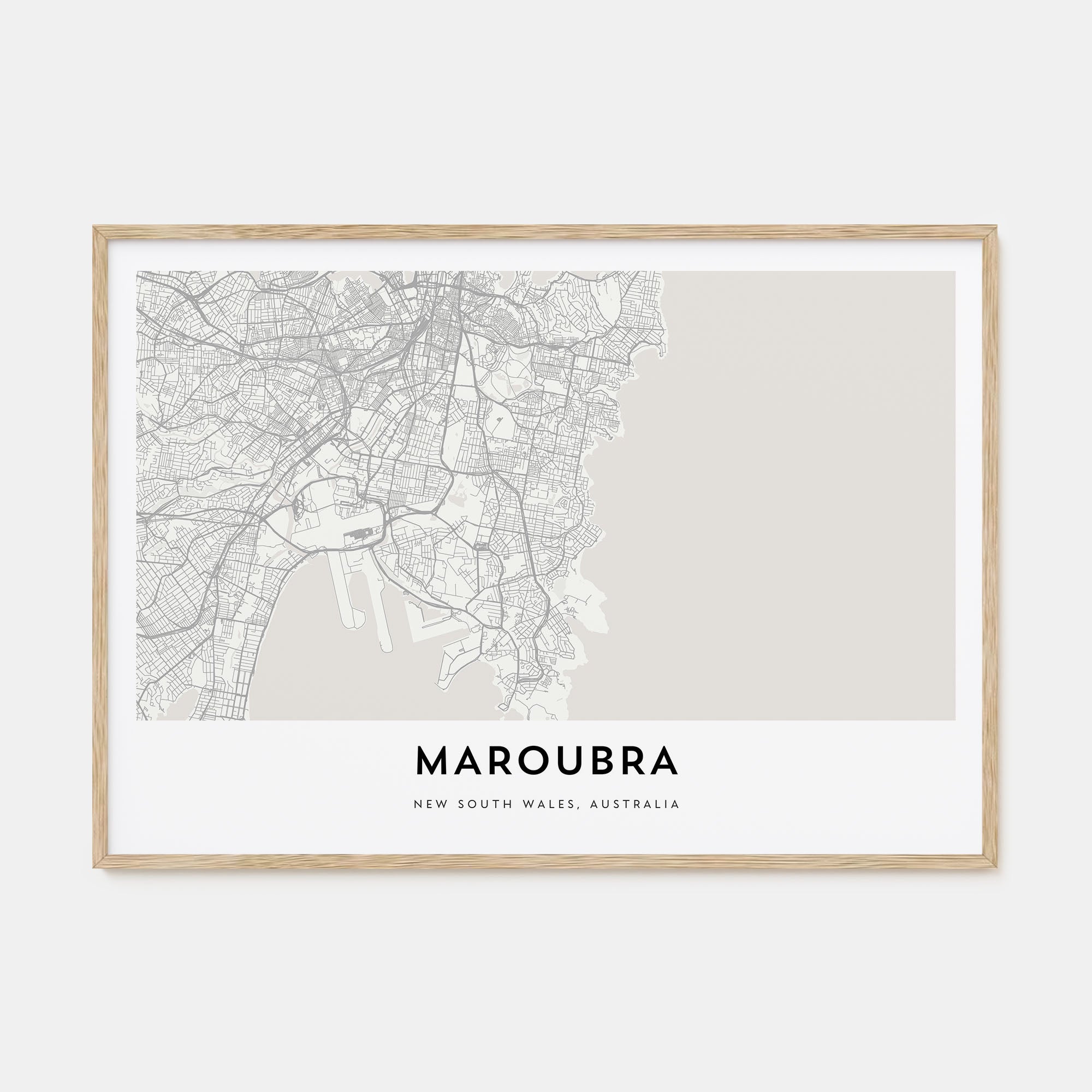 Maroubra Map Landscape Poster