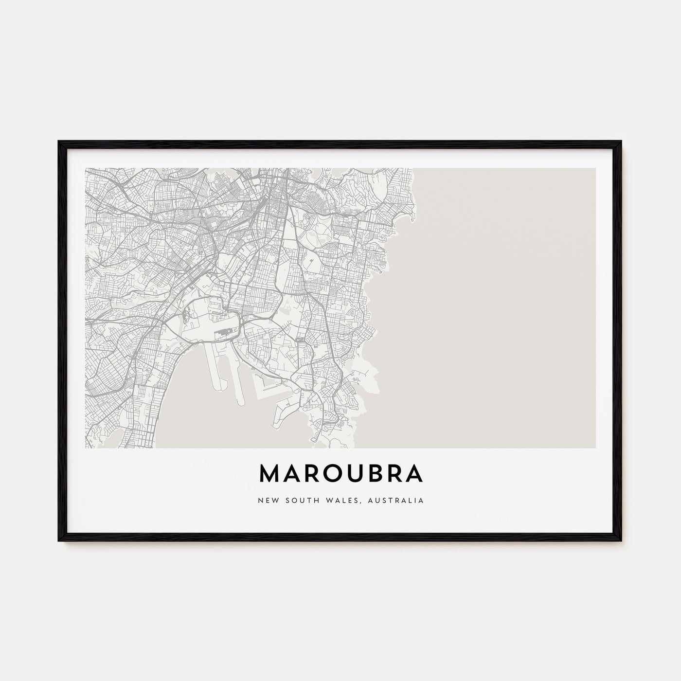 Maroubra Map Landscape Poster
