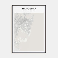 Maroubra Map Portrait Poster