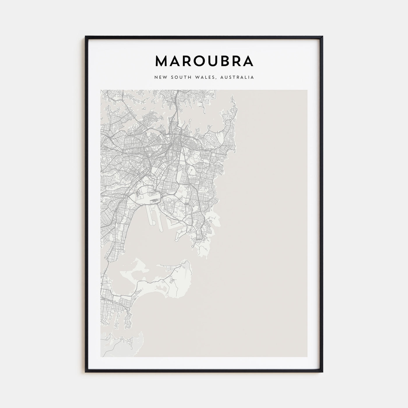 Maroubra Map Portrait Poster