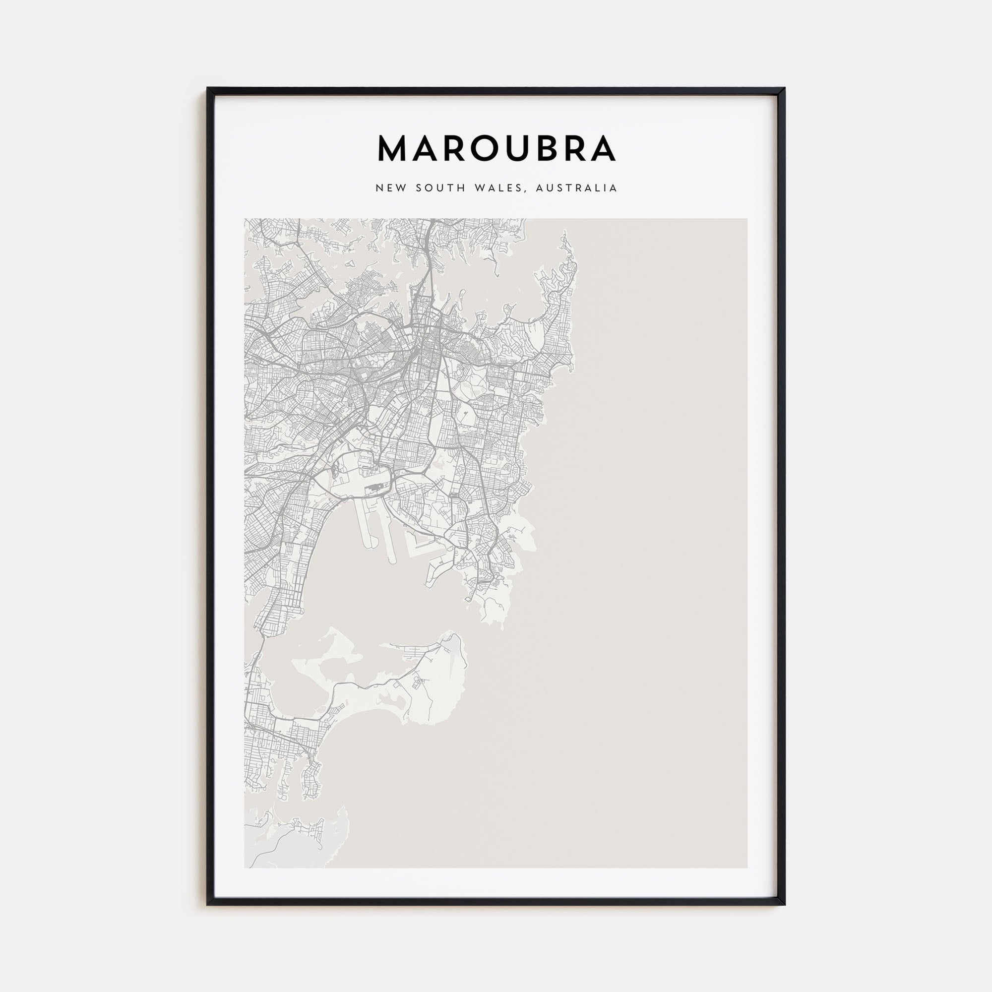 Maroubra Map Portrait Poster