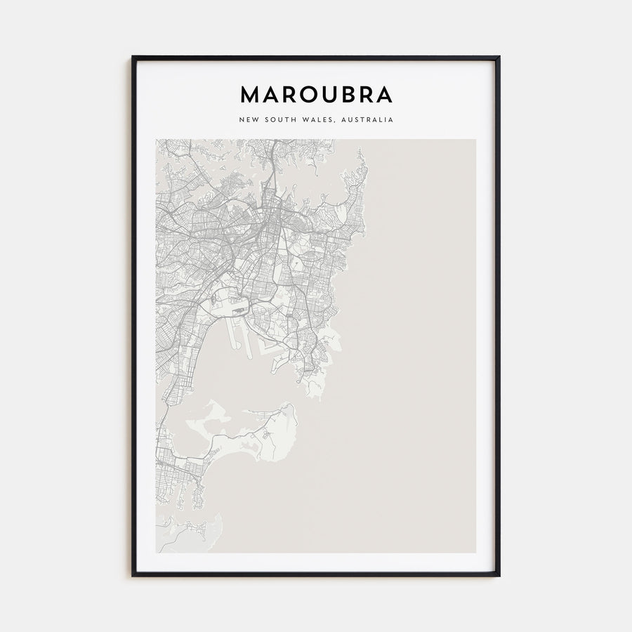 Maroubra Map Portrait Poster