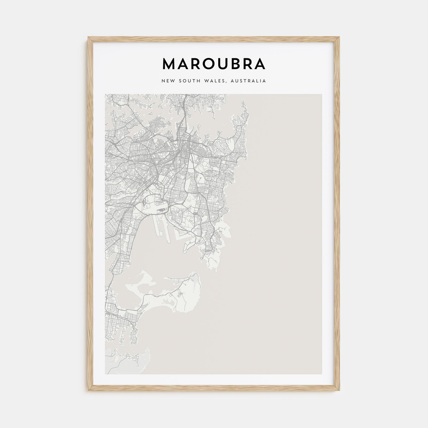 Maroubra Map Portrait Poster