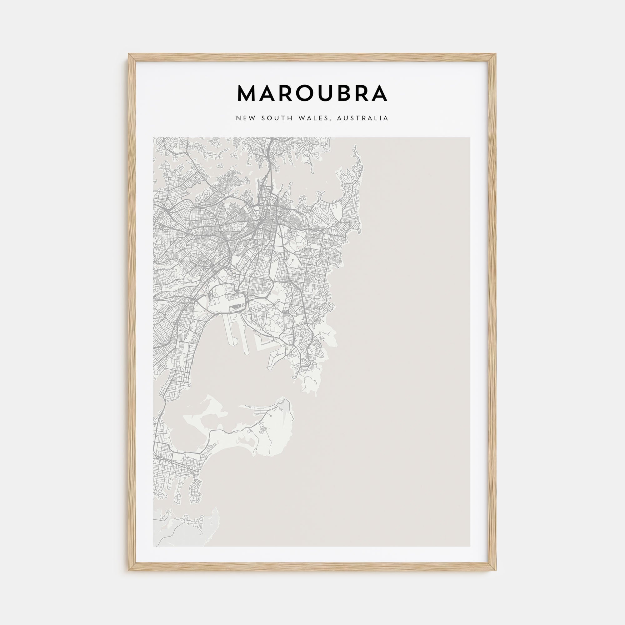 Maroubra Map Portrait Poster