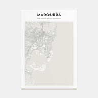 Maroubra Map Portrait Poster