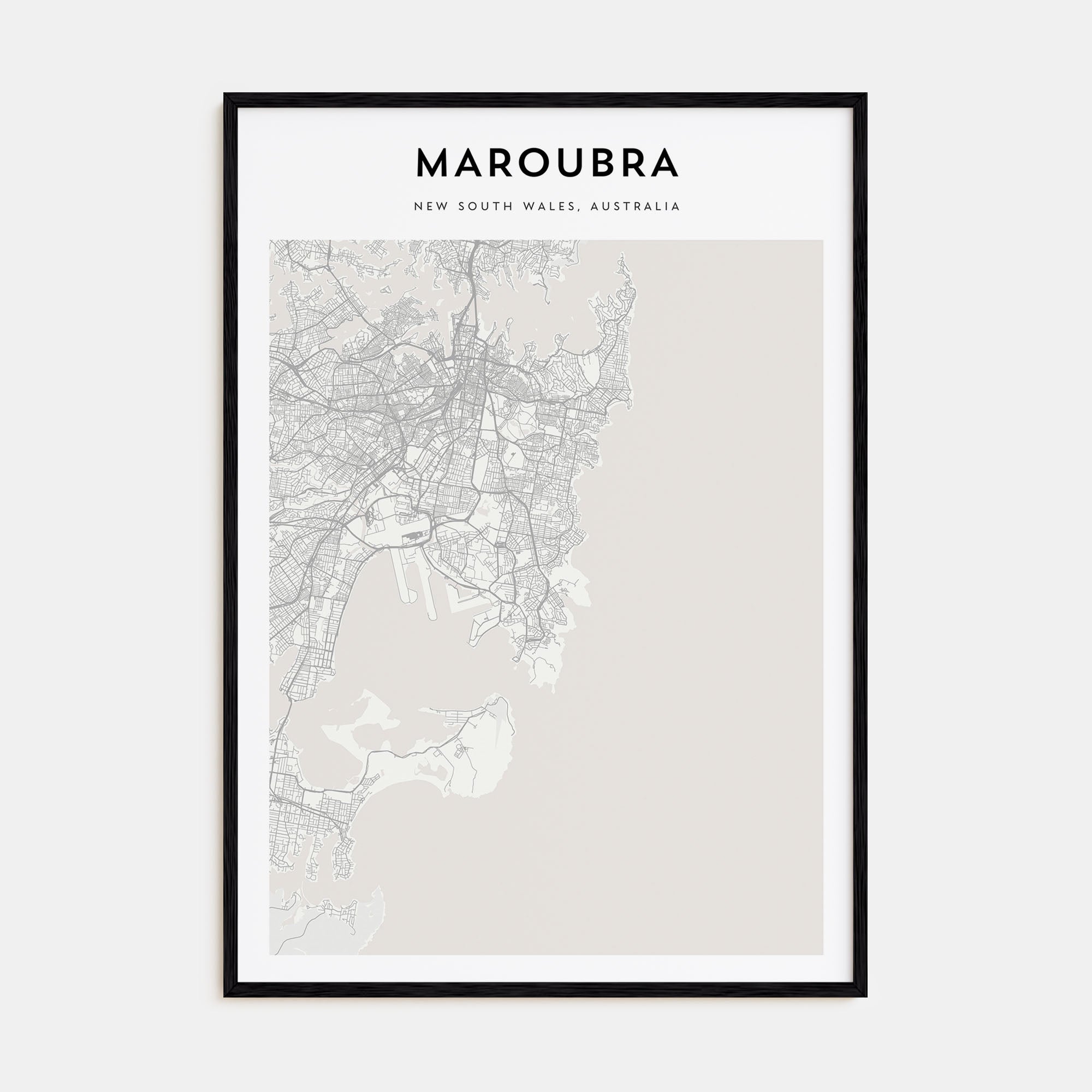 Maroubra Map Portrait Poster