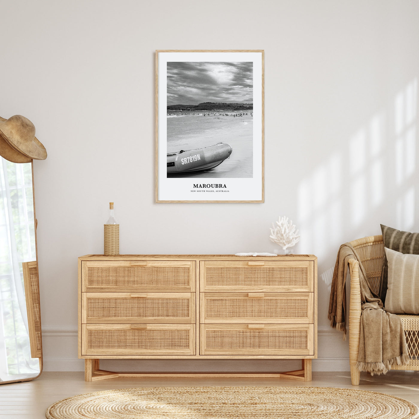 Maroubra Portrait B&W Poster