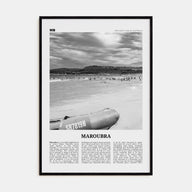 Maroubra Travel B&W Poster