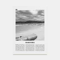 Maroubra Travel B&W Poster