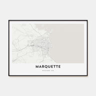Marquette Map Landscape Poster