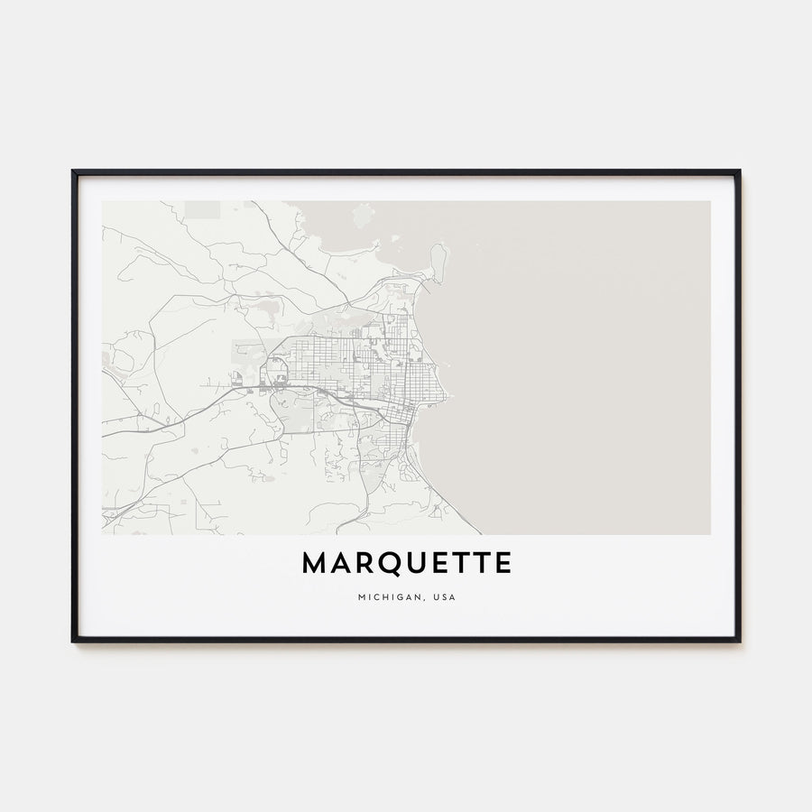 Marquette Map Landscape Poster
