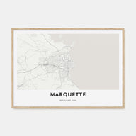 Marquette Map Landscape Poster