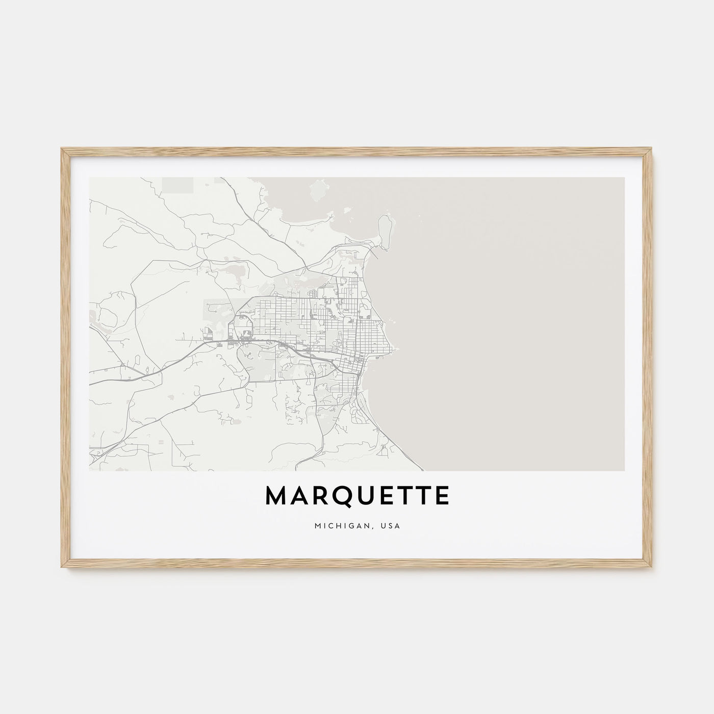 Marquette Map Landscape Poster