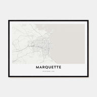 Marquette Map Landscape Poster