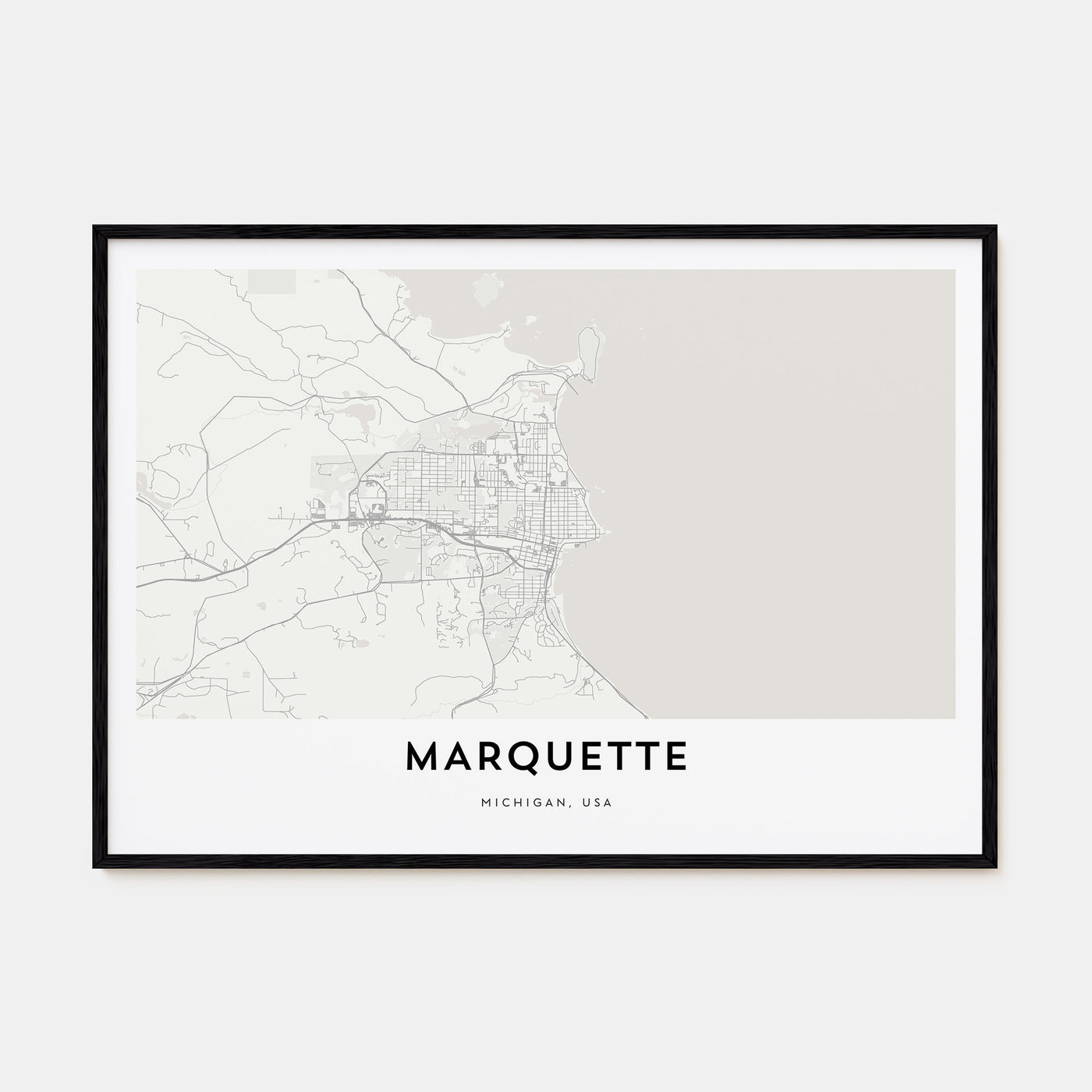 Marquette Map Landscape Poster