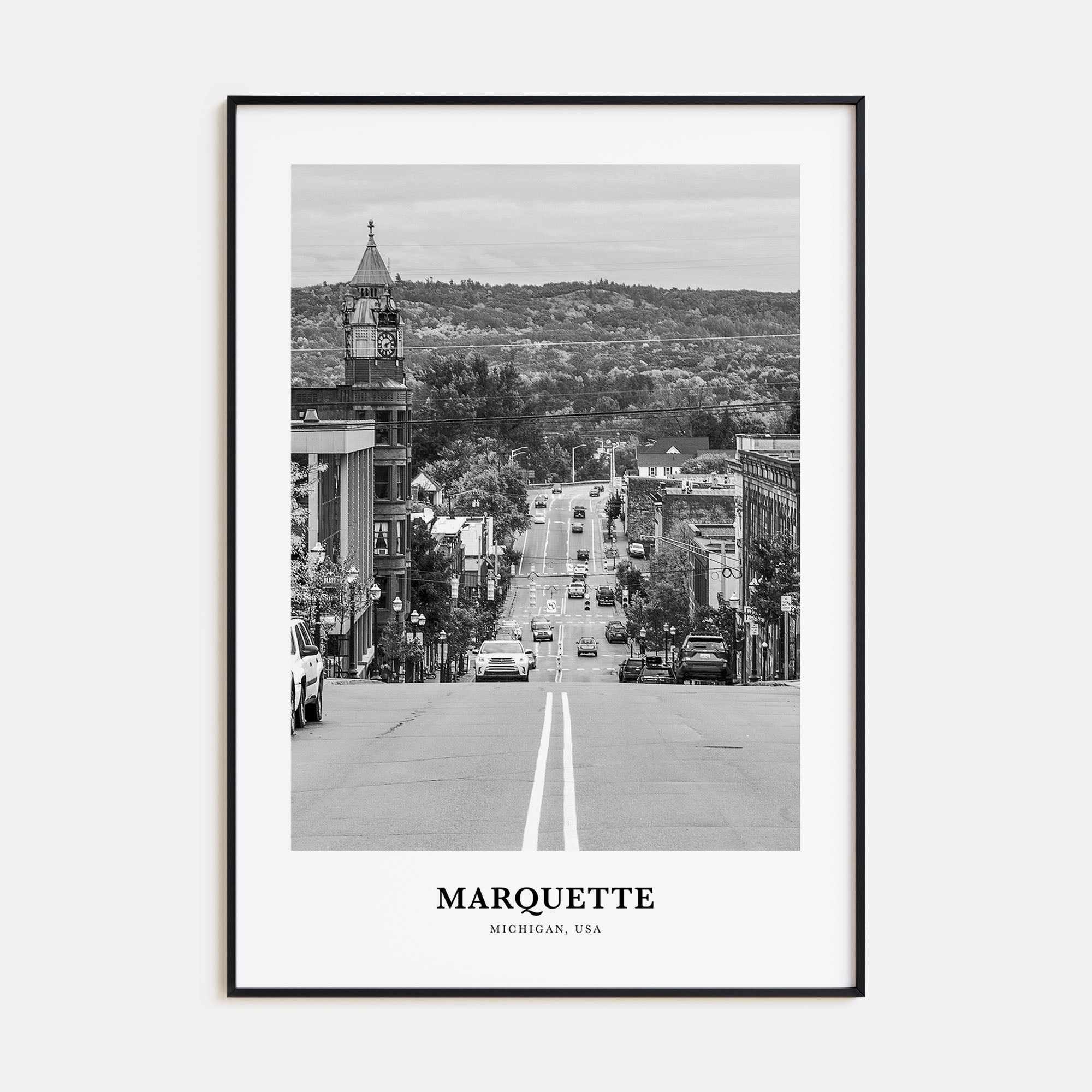 Marquette Portrait B&W Poster