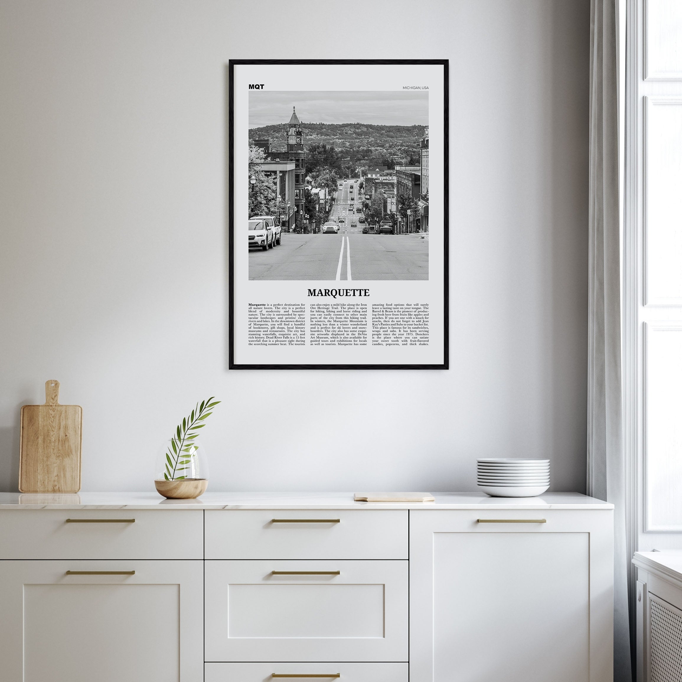 Marquette Travel B&W Poster