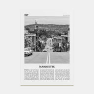 Marquette Travel B&W Poster