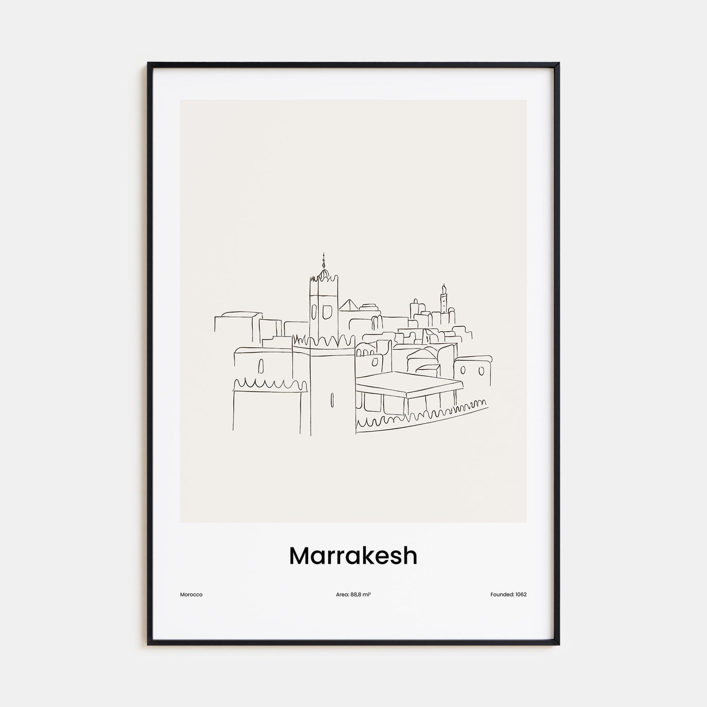 Marrakesh Drawn Poster