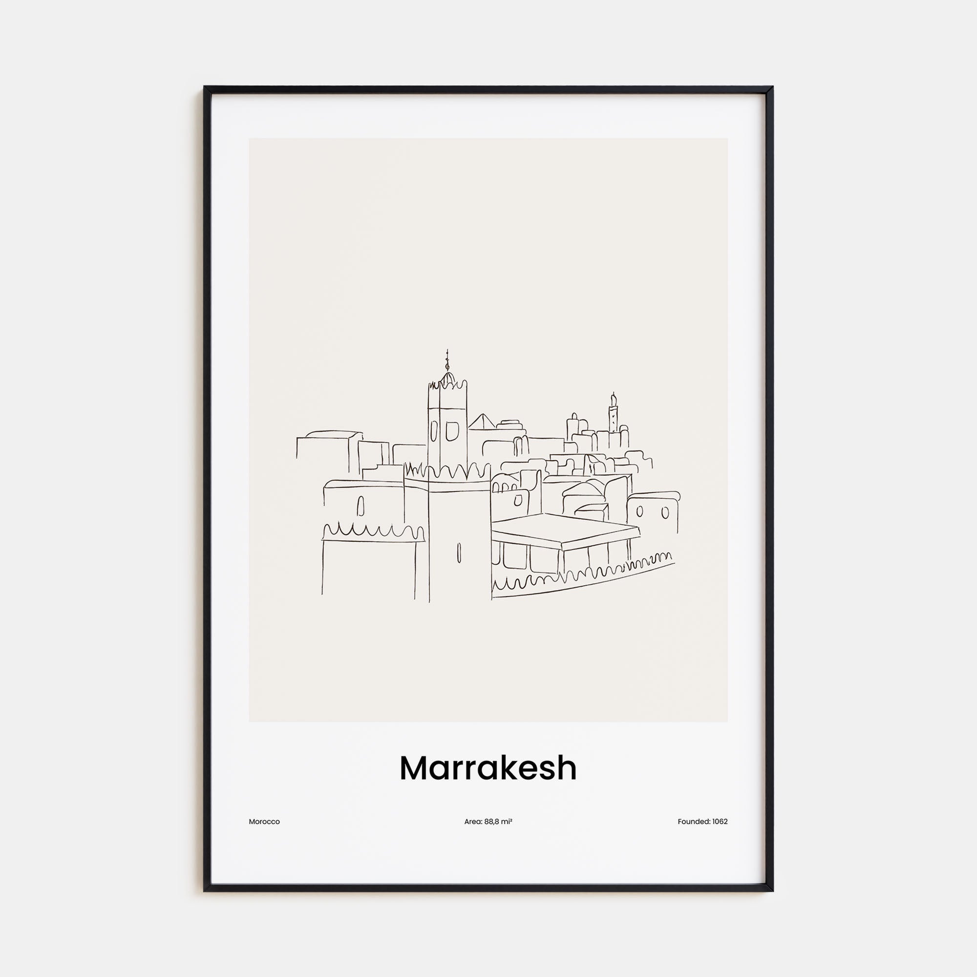 Marrakesh Drawn Poster