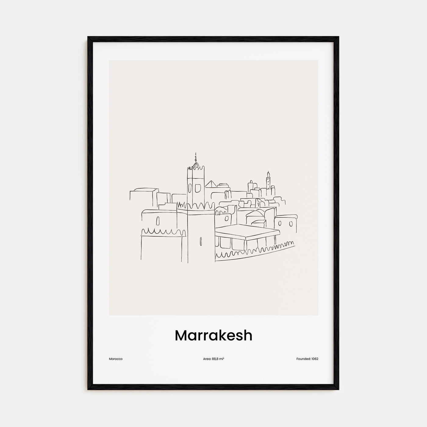Marrakesh Drawn Poster