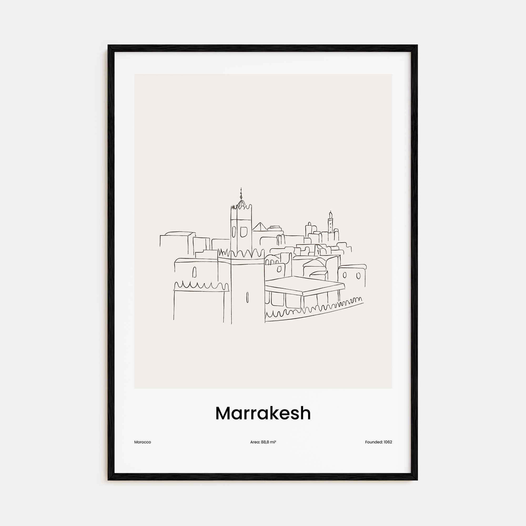 Marrakesh Drawn Poster