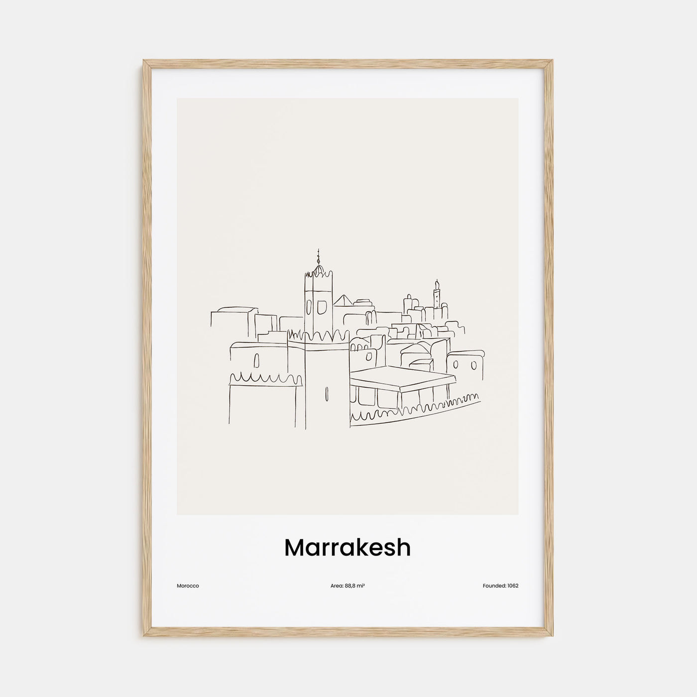 Marrakesh Drawn Poster