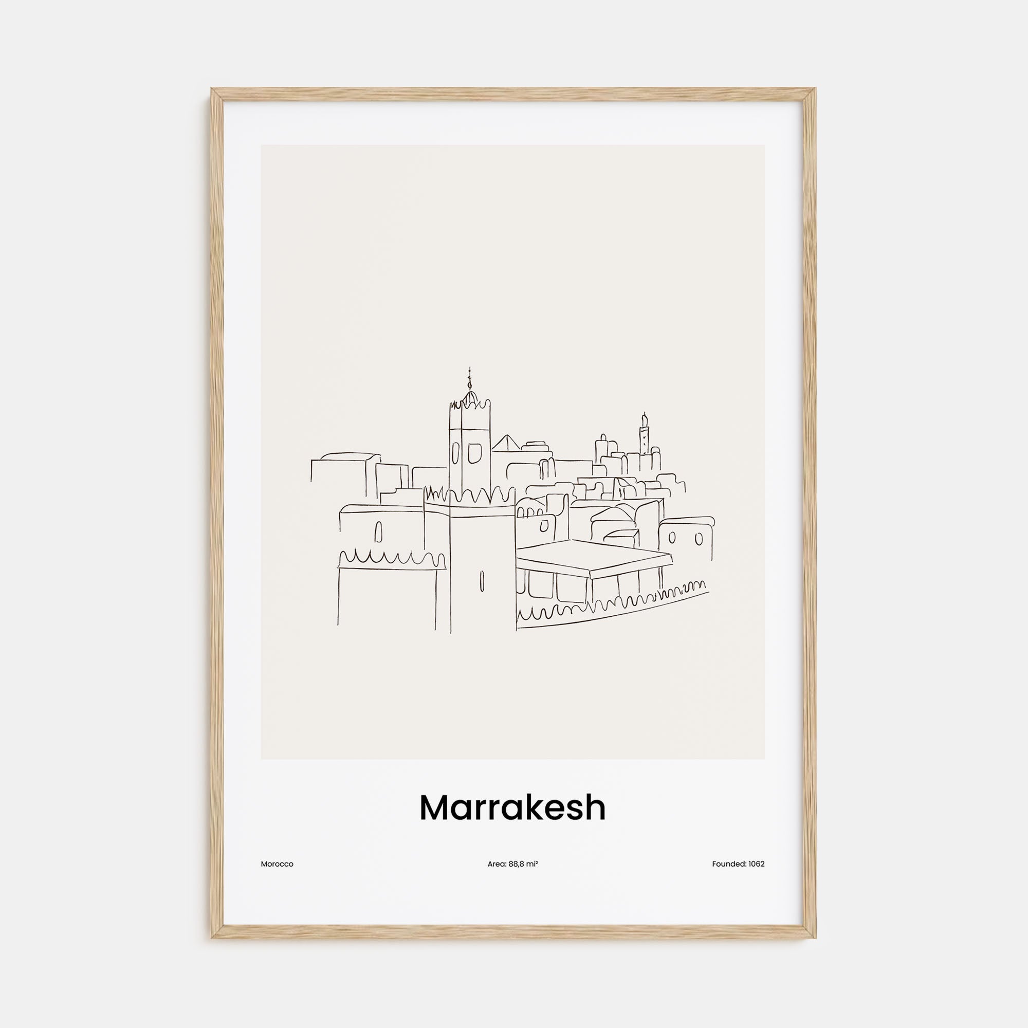 Marrakesh Drawn Poster