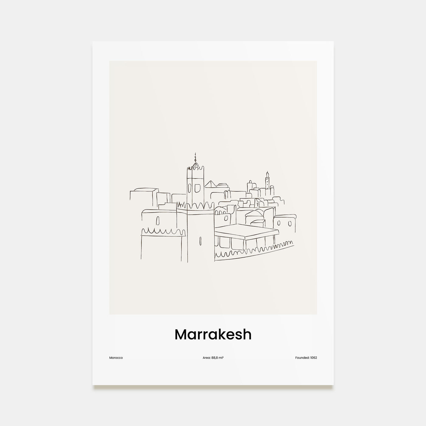 Marrakesh Drawn Poster