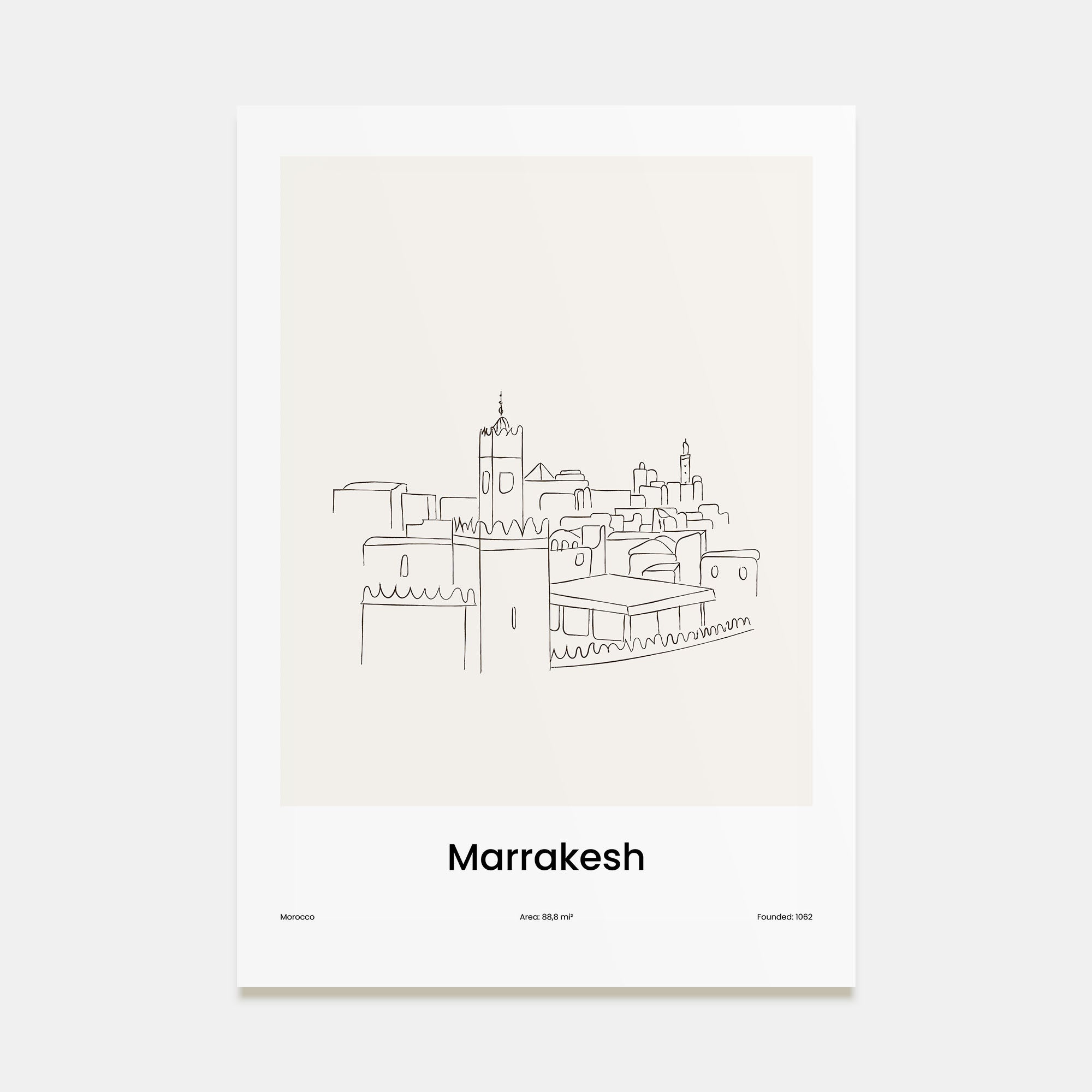 Marrakesh Drawn Poster
