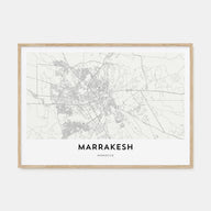 Marrakesh Map Landscape Poster