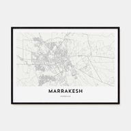 Marrakesh Map Landscape Poster