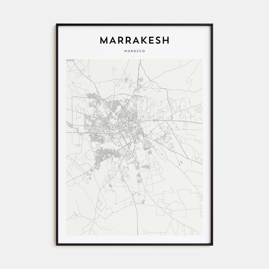 Marrakesh Map Portrait Poster