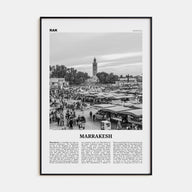 Marrakesh Travel B&W Poster