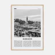 Marrakesh Travel B&W Poster