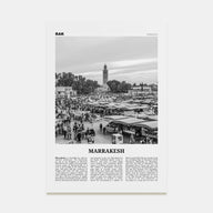 Marrakesh Travel B&W Poster